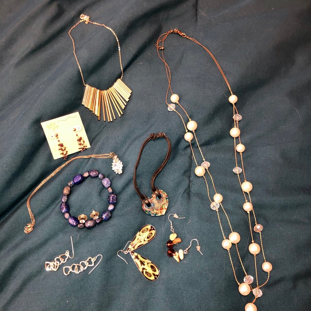Mixed Lot of Jewelry-sterling silver necklace incl